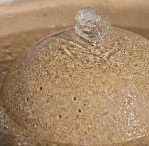 Serena 36-Inch Cast Stone Outdoor Garden Fountain – Warm Sandstone Finish